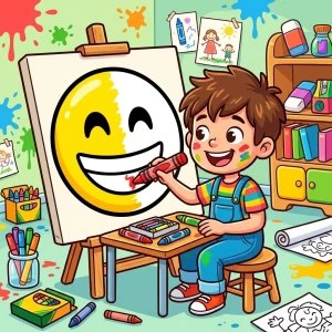 Planche de coloriage d’emojis à imprimer créée avec le générateur