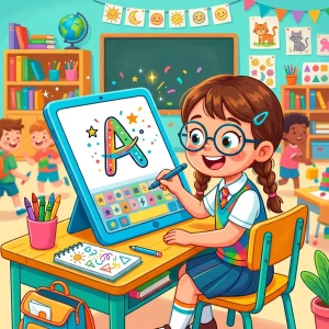 Police d’écriture personnalisée créée à partir de lettres dessinées par un élève