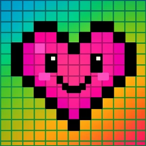 Un coeur en Pixel Art