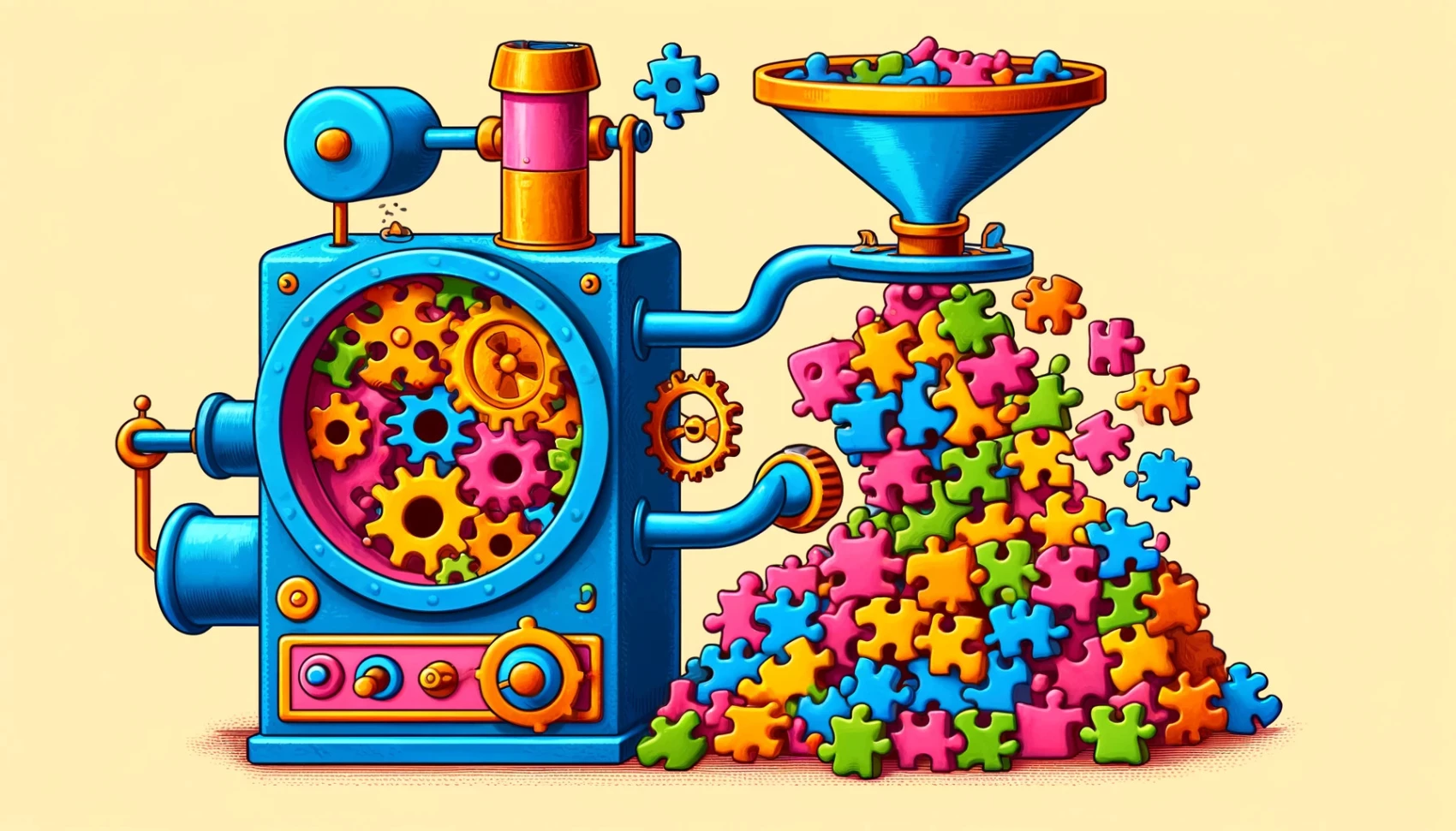 Une machine génère un puzzle à partir d'une image