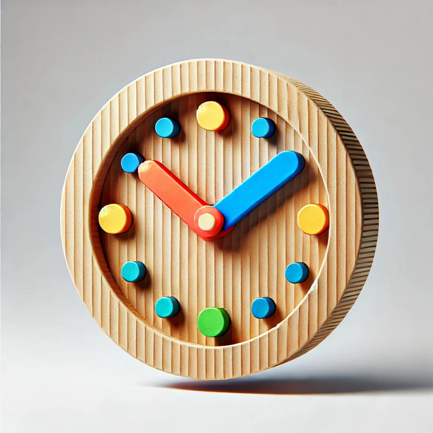 Une horloge de classe en carton et colorée