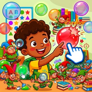 Aperçu de l’application éducative « Jeu Clic Bulles ★ » pour la classe