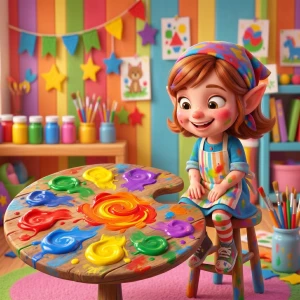 Mélangeur de couleurs primaires interactif pour l’école