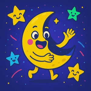 Dessin pour enfant de la lune